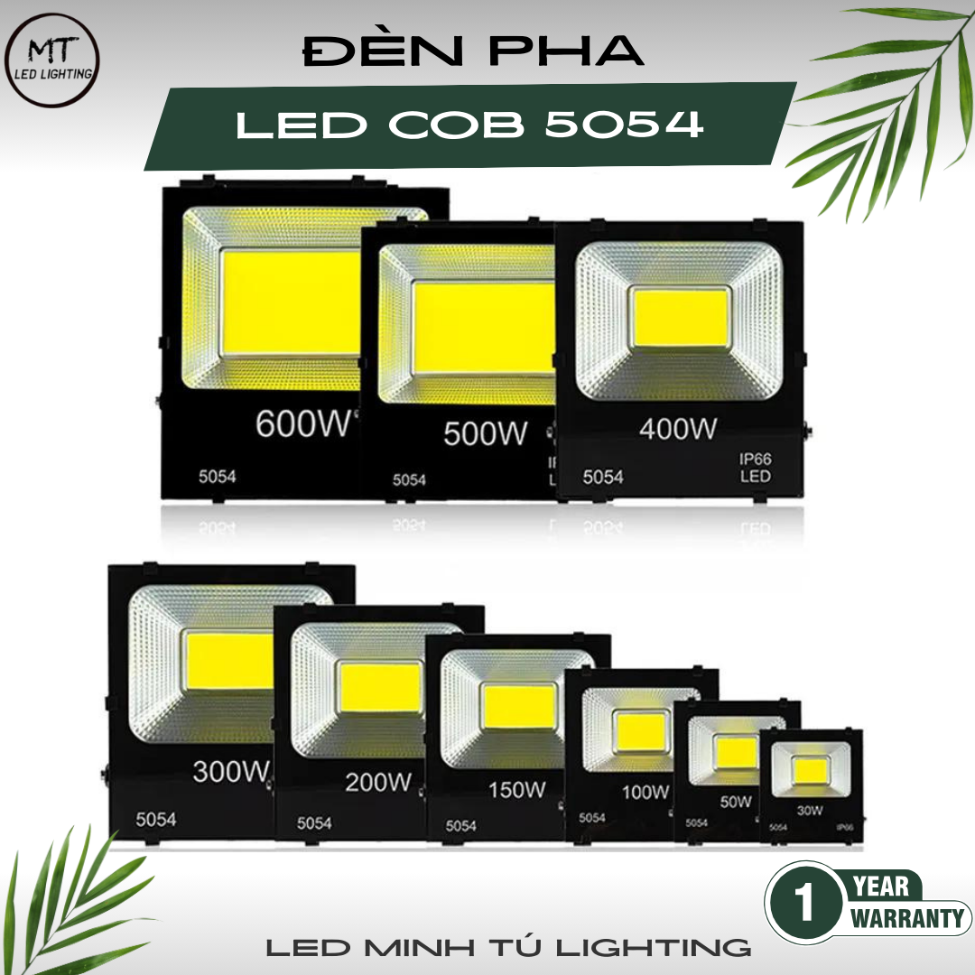 Đèn Pha Led COB 5054 đủ công suất.