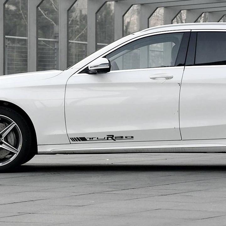 [HCM]Bộ 2 tem dán cửa xe ô tô Turbo