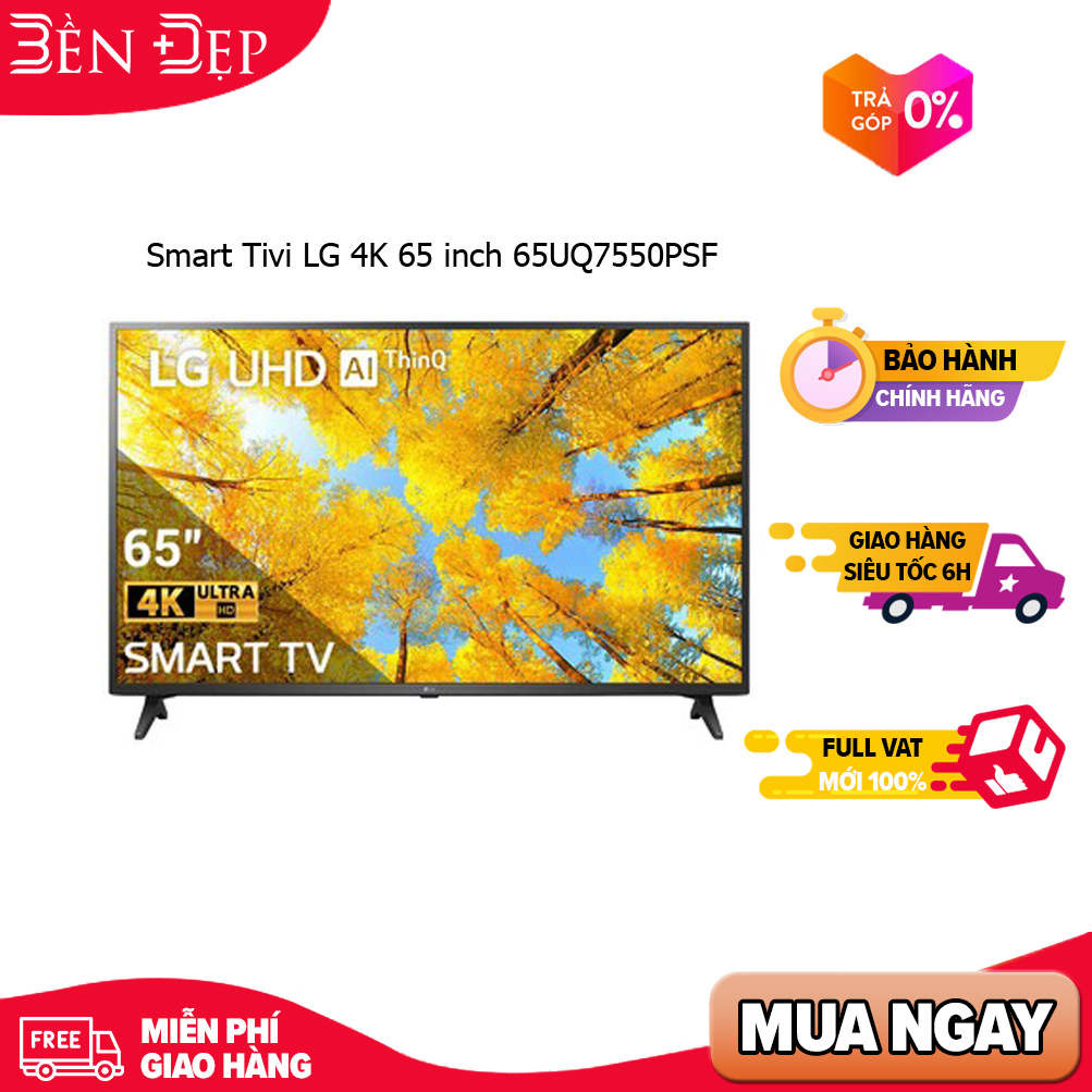 Smart tivi lg 4k 65 inch 65uq7550psf