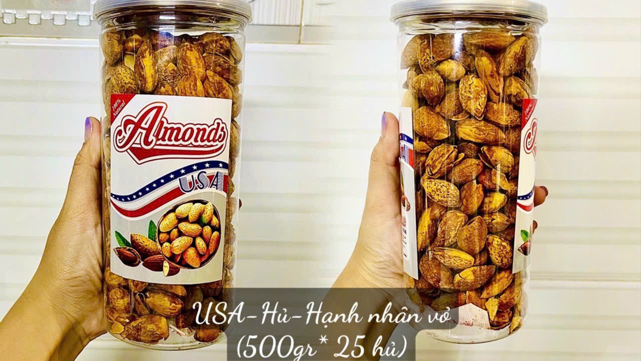Hạt Hạnh Nhân Vỏ Cao Cấp Mỹ - Hủ 450G
