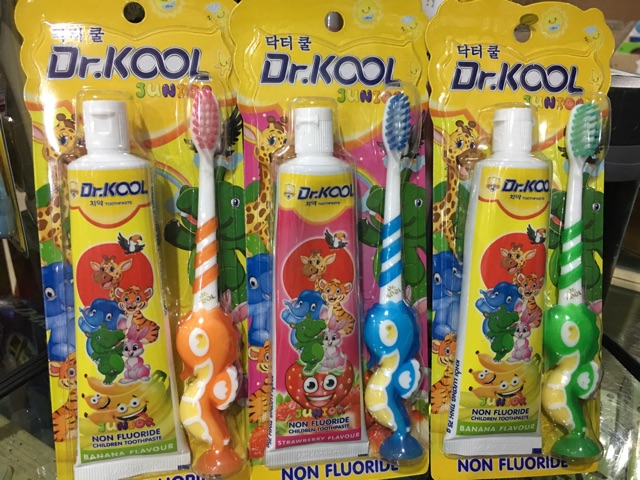 Kem đánh răng Dr.Kool và bàn chải trẻ em