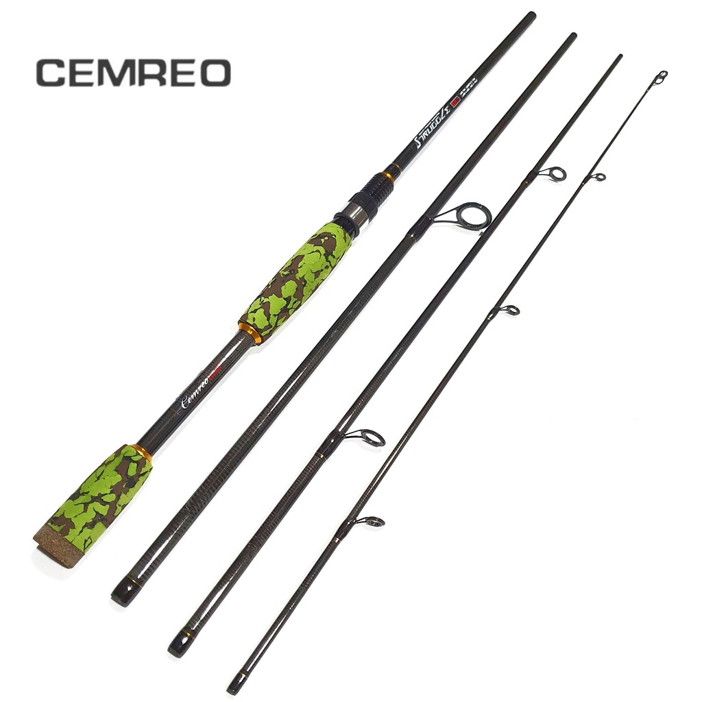 Cần Câu Lure 4 Khúc - Cemreo Struggle - Ngang + đứng   (xả hàng giảm giá và cam kết bảo hành đổi trả ạ)