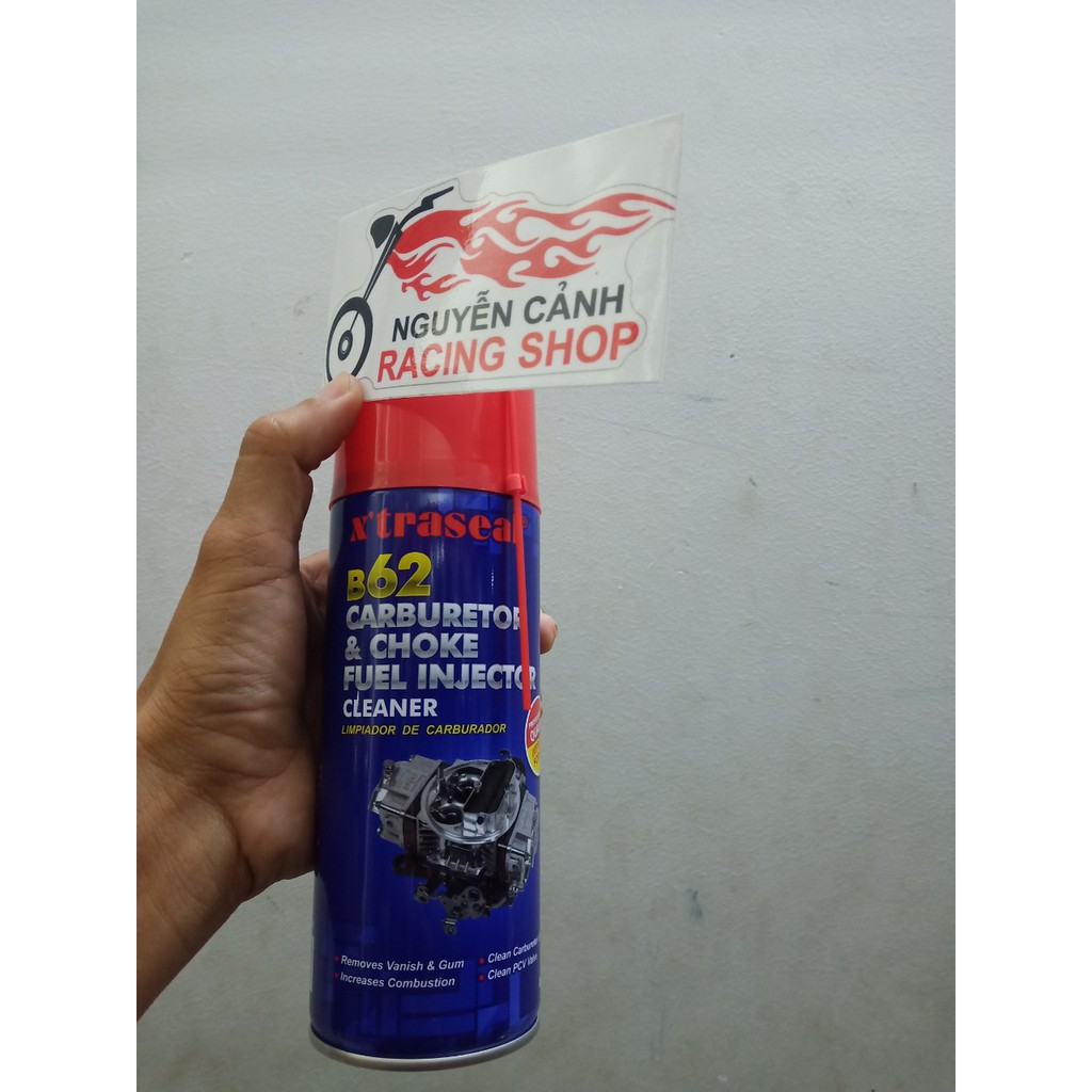 Chai B62 xịt rửa bình xăng con xe máy