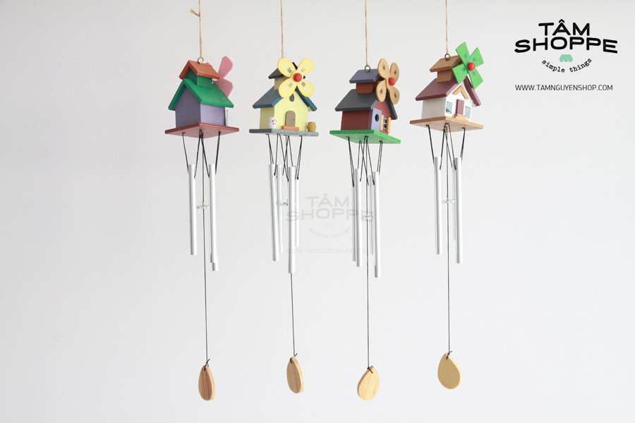 Chuông Gió Nhà Gỗ Vintage Nhỏ - Nhagonho