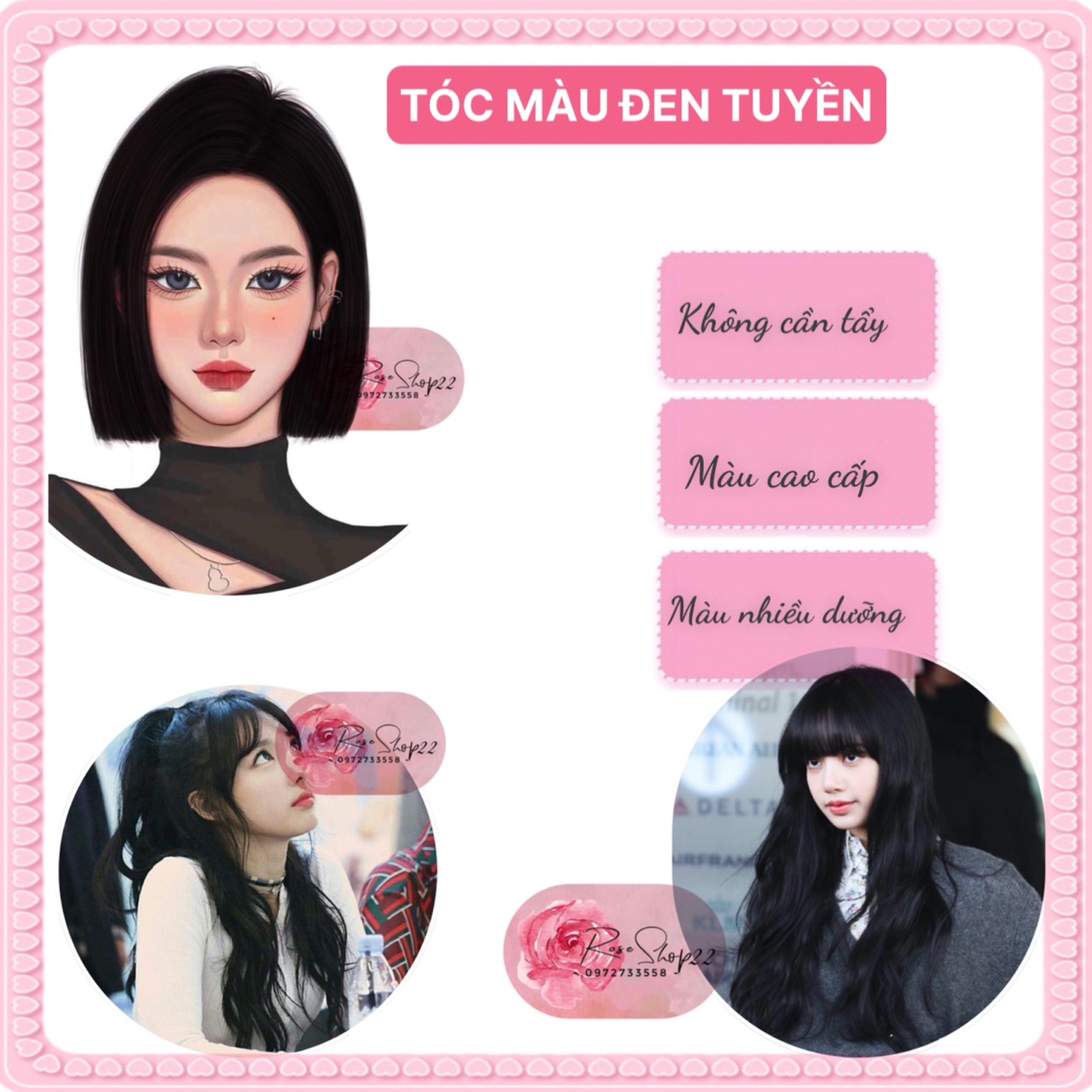 Combs Hair Dye (Black Color) + Oxygen
