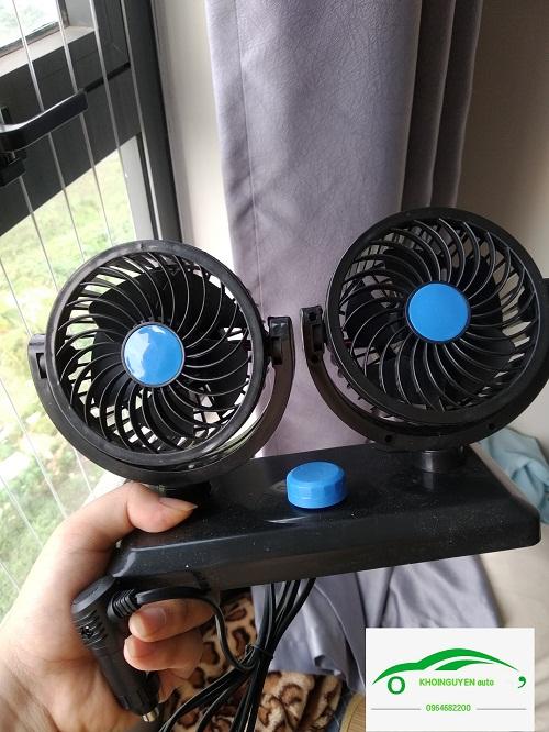 Quạt đôi trên ô tô (12v,24v,USB)