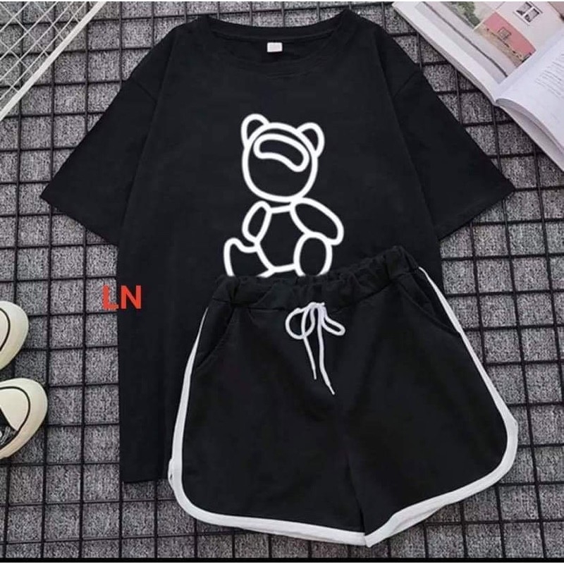 Sét bộ gấu nghiêng đầu cười siêu kute