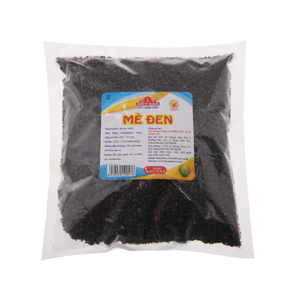 Mè đen, vừng đen quê rang sẵn (1kg) Đại lý gạo Bà Hoa