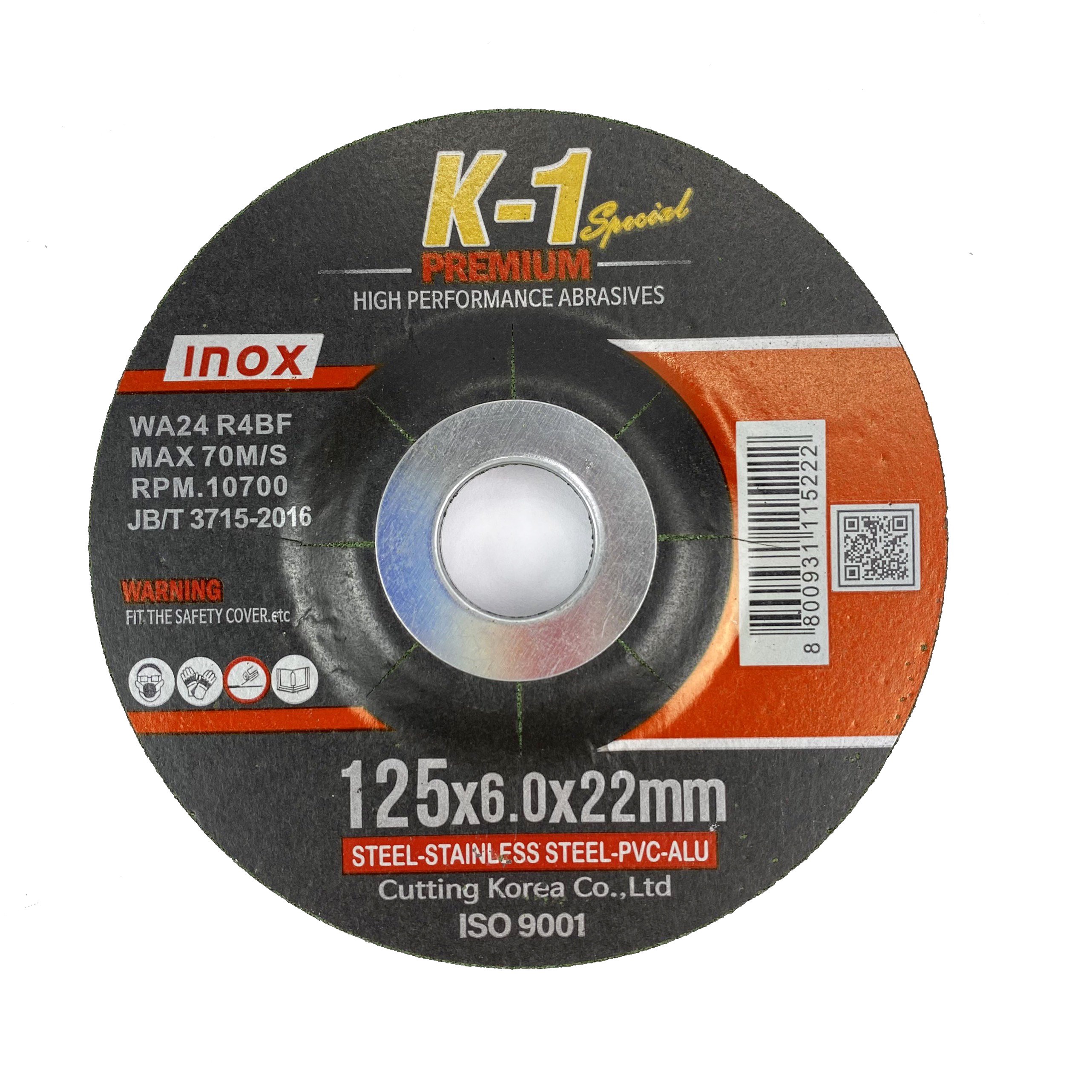 ĐÁ MÀI INOX 125mm (125 x 6.0 x 22mm) thương hiệu K1