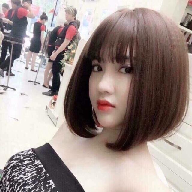 [HCM]Tóc giả nguyên đầu Cúp Vai 35cm SOCOLA - Hình thật