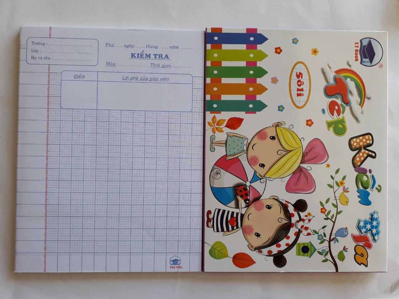 Combo 2 Xấp giấy kiểm tra 5 ô ly