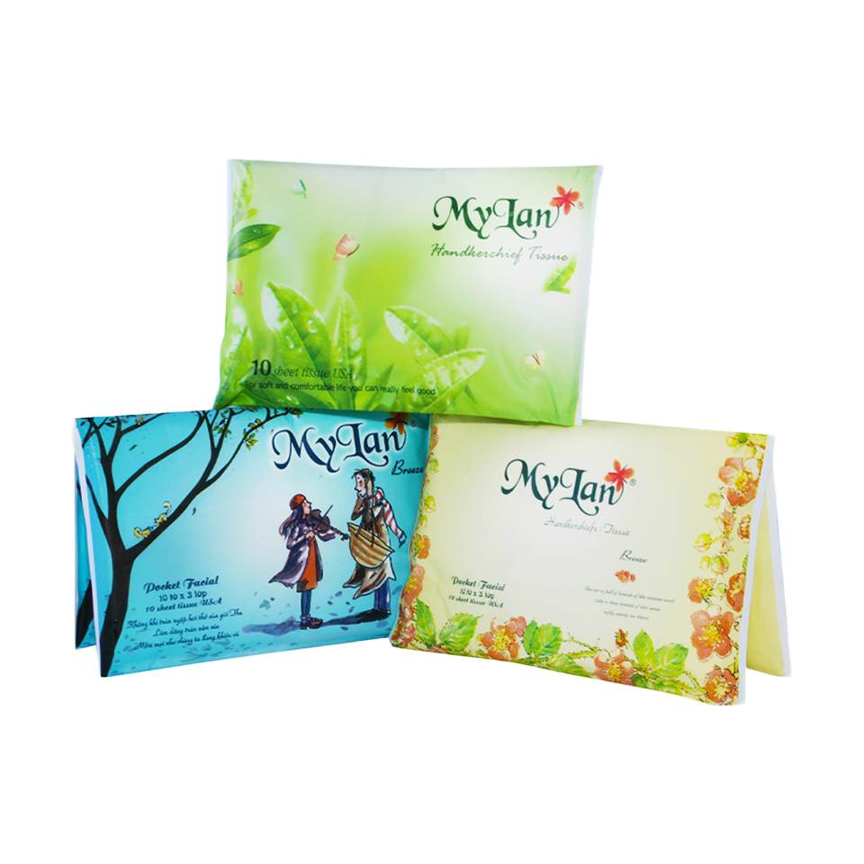 [Hoàn Tiền 10%] khăn giấy ví đôi bỏ túi My Lan