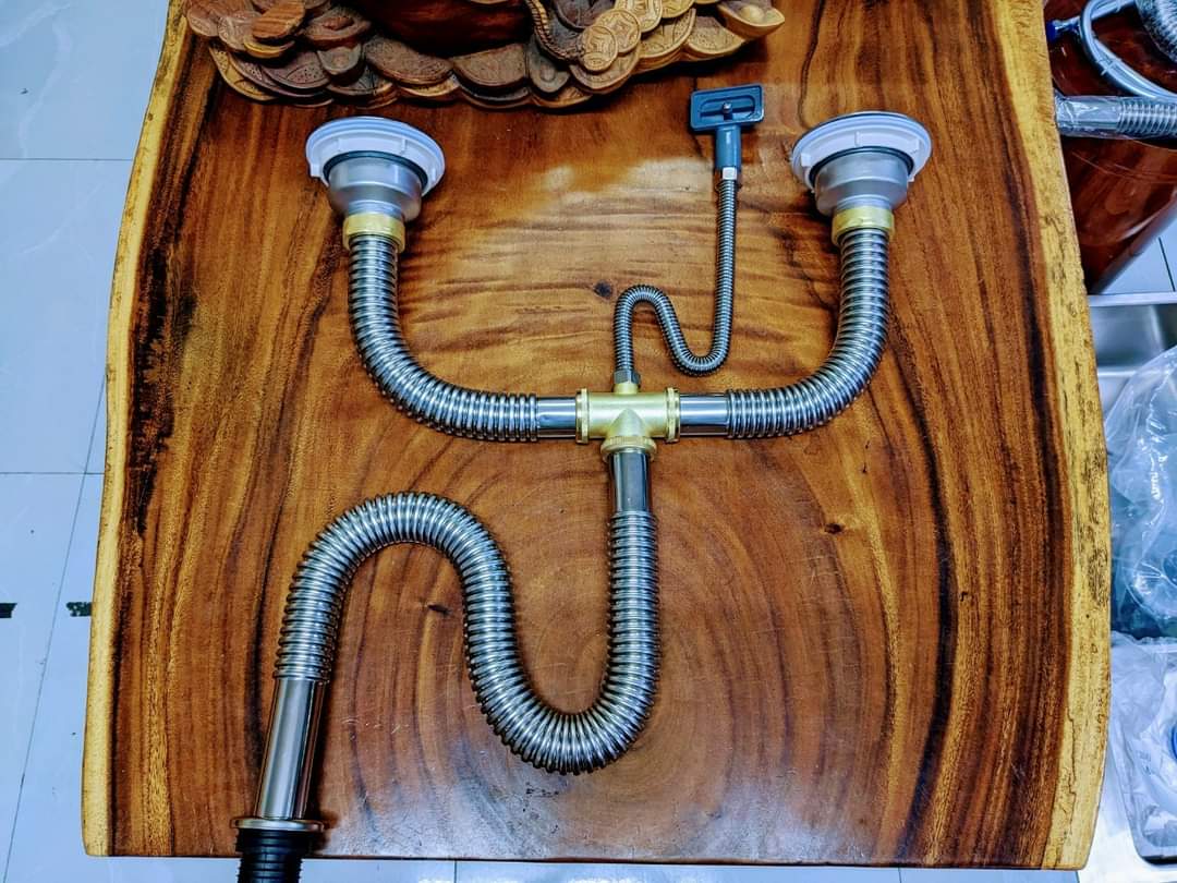 Bộ xã Bồn Rửa Chén Đôi Inox 304