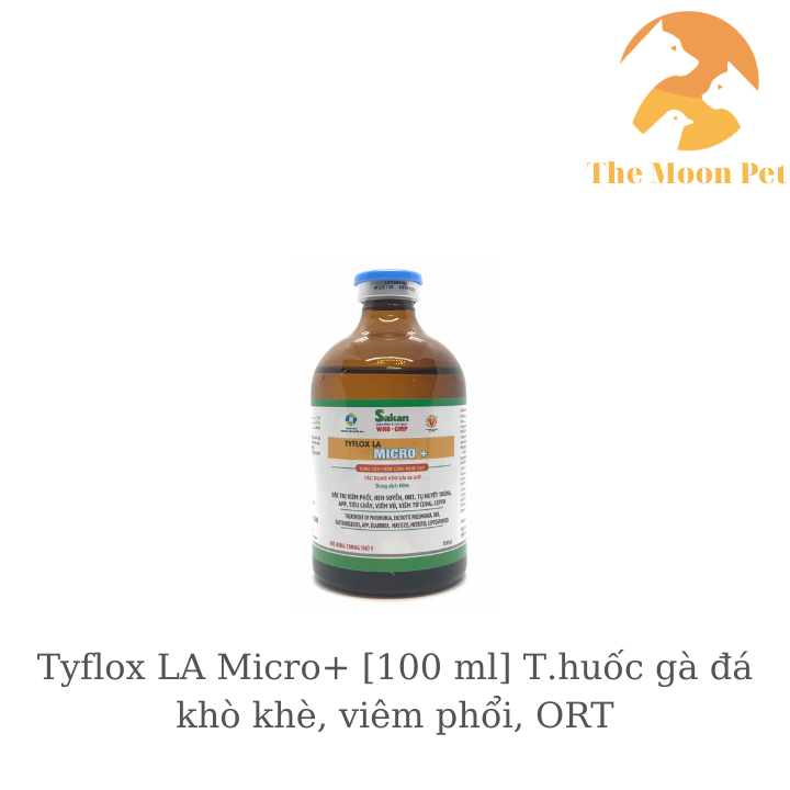 Tyflox LA Micro+ [100 ml] T.huốc gà đá khò khè, viêm phổi, ORT