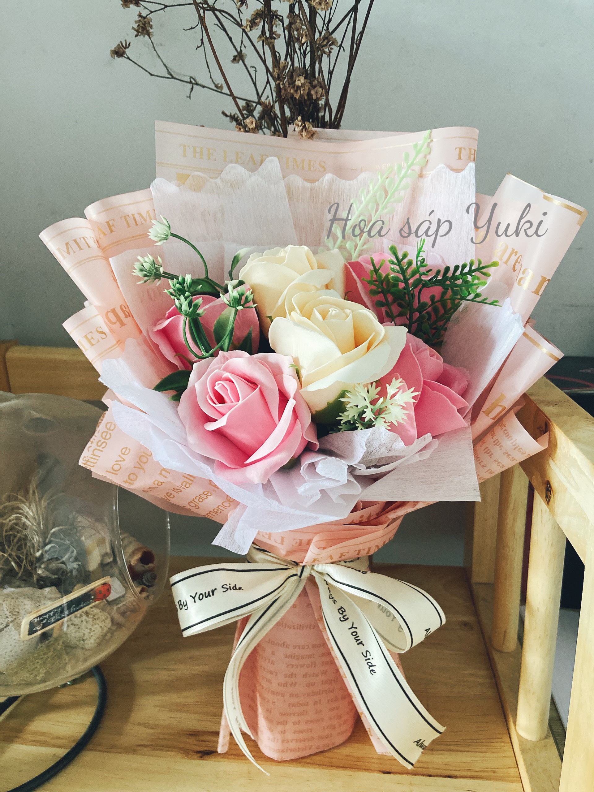 [HCM]Hoa hồng sáp thơm bó theo yêu cầu