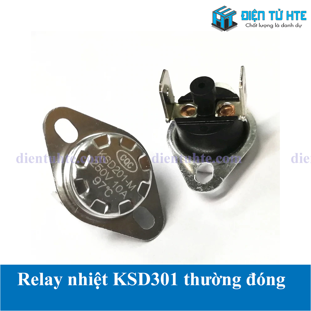 Combo 2 Relay nhiệt KSD301 thường đóng 250V 10A