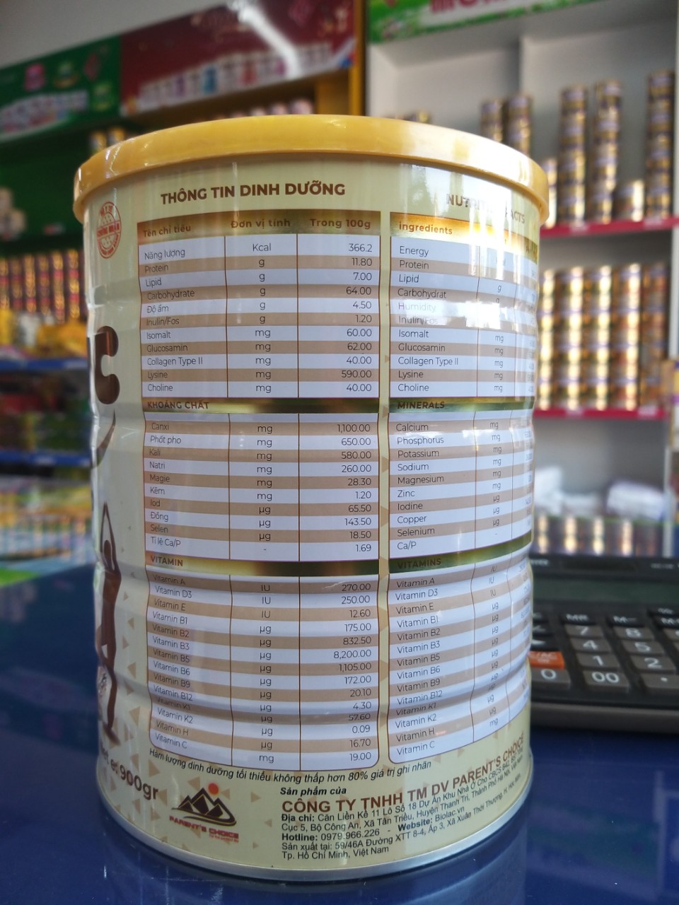 SỮA BỘT BIOLAC CƠ XƯƠNG KHỚP 900G