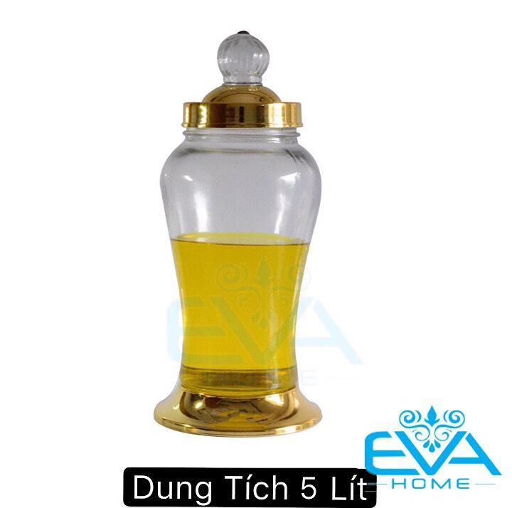 Bình ngâm thủy tinh 5 lít dáng củ sâm hs5l