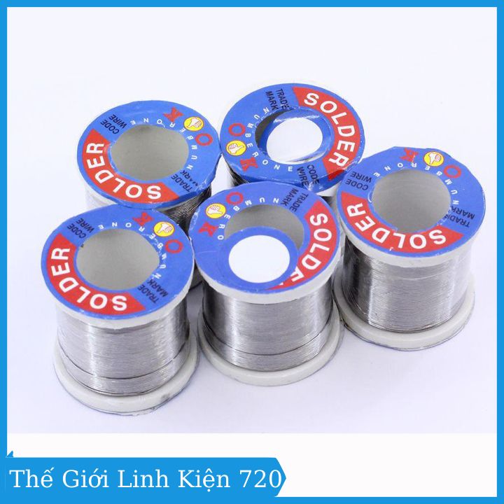 Combo of 5 Rolls of Solder Soldering Tin - Ok 0.8mm, Weight 100g/1 Roll