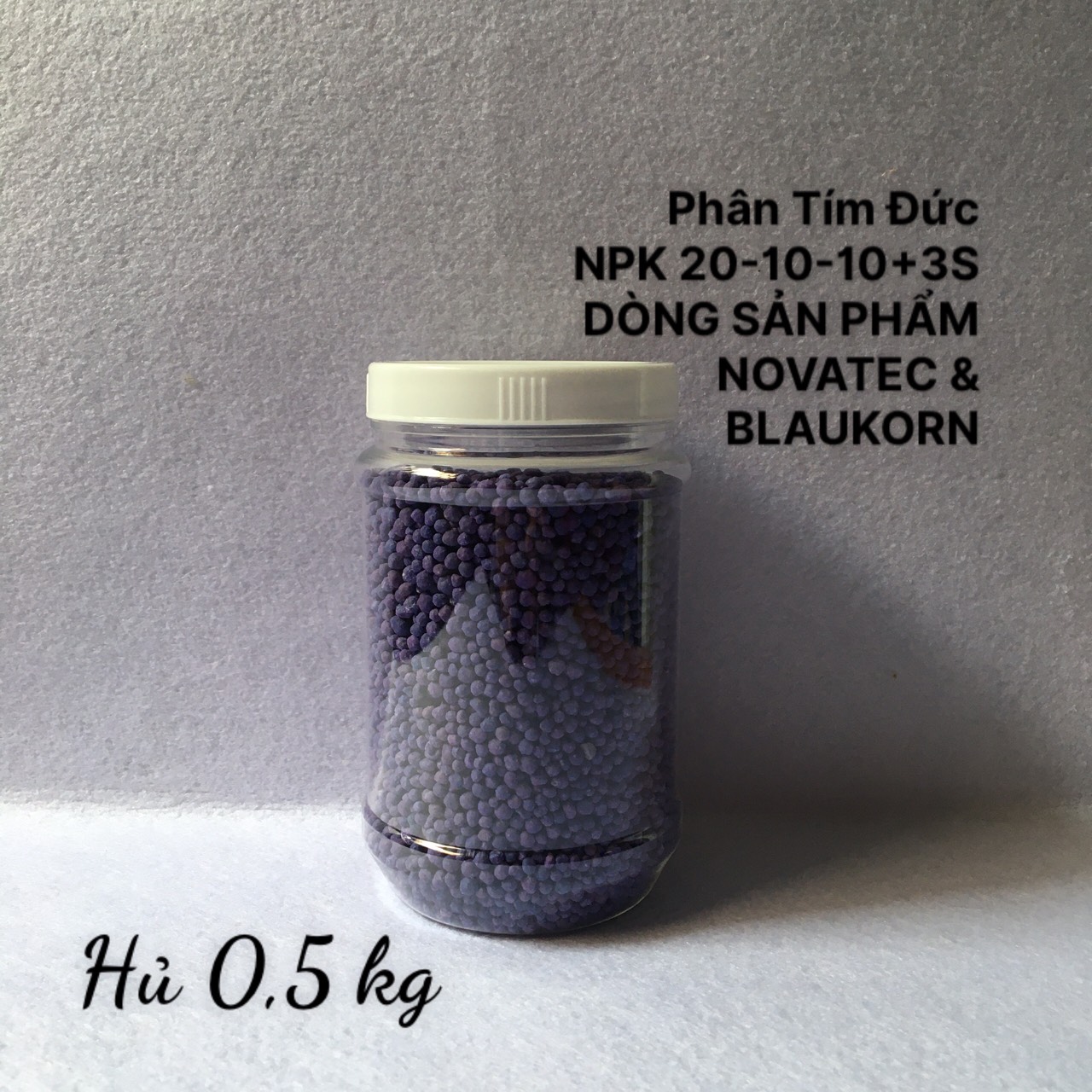 Phân Tím Đức  NPK 20-10-10+3S , Hộp 500gram , dùng cho hoa hồng , hoa kiểng giai đoạn cây con và cây sau thu hoạch.