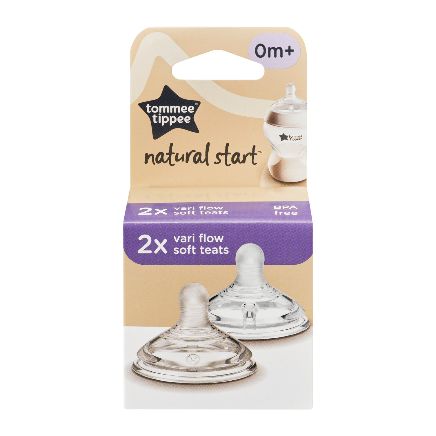 Núm Ty Silicon Siêu Mềm Tự Nhiên Cho Bé Tommee Tippee Natural Start (Vỉ Đôi, Tách Lẻ)