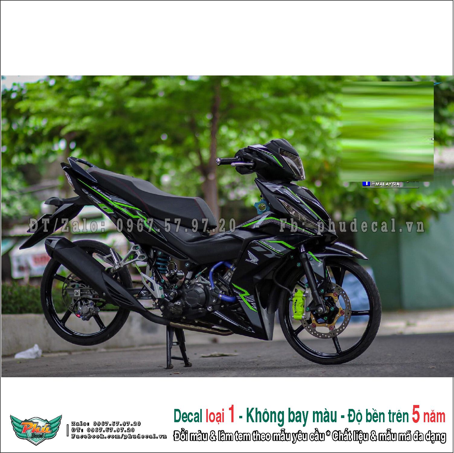 Tem rời Winner Rs xanh đen