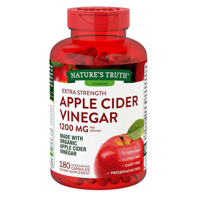 Viên giấm táo hữu cơ Nature’s Truth Apple Cider Vinegar 1200mg 180 viên cao cấp