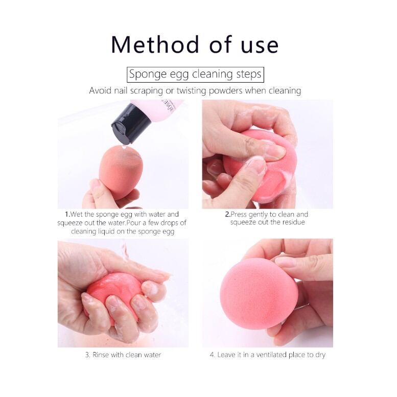Nước rửa cọ trang điểm mút tán miss rose nrcmr02