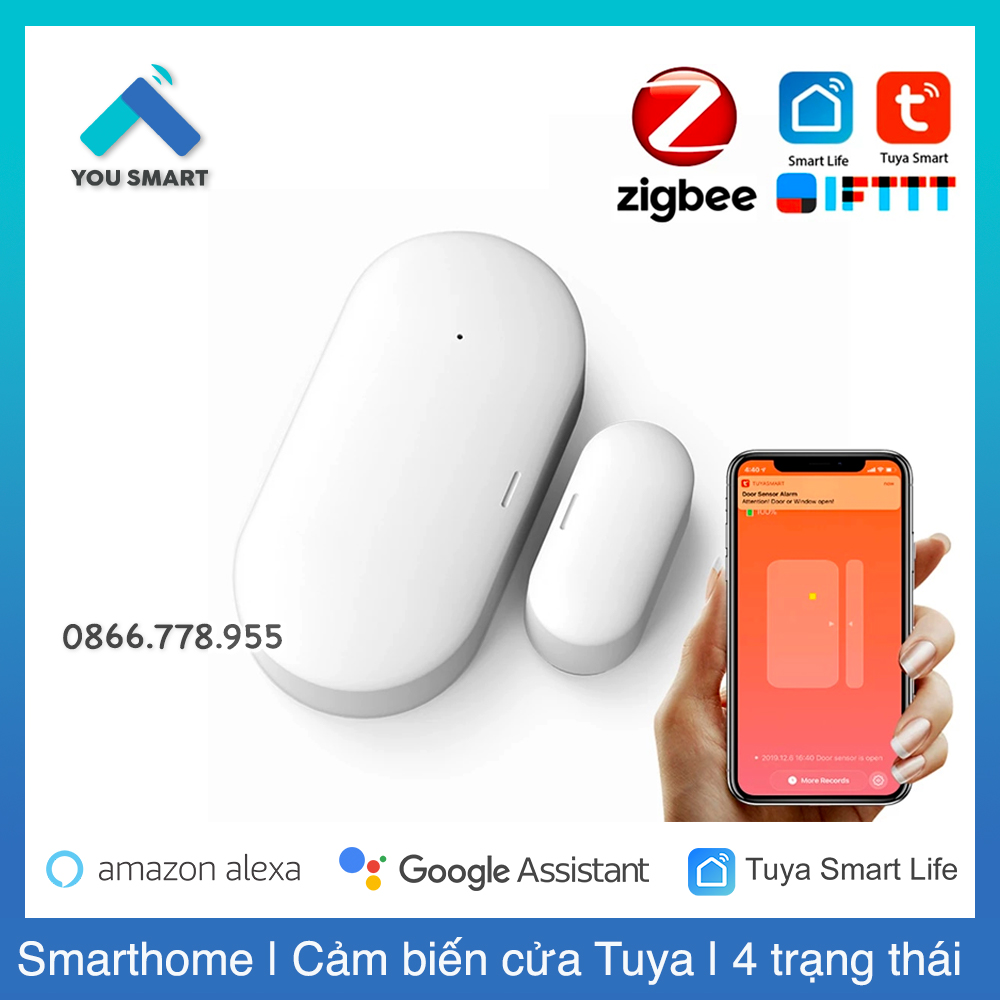 Cảm Biến Đóng Mở Cửa Zigbee Cao Cấp - Tuya Smartlife.