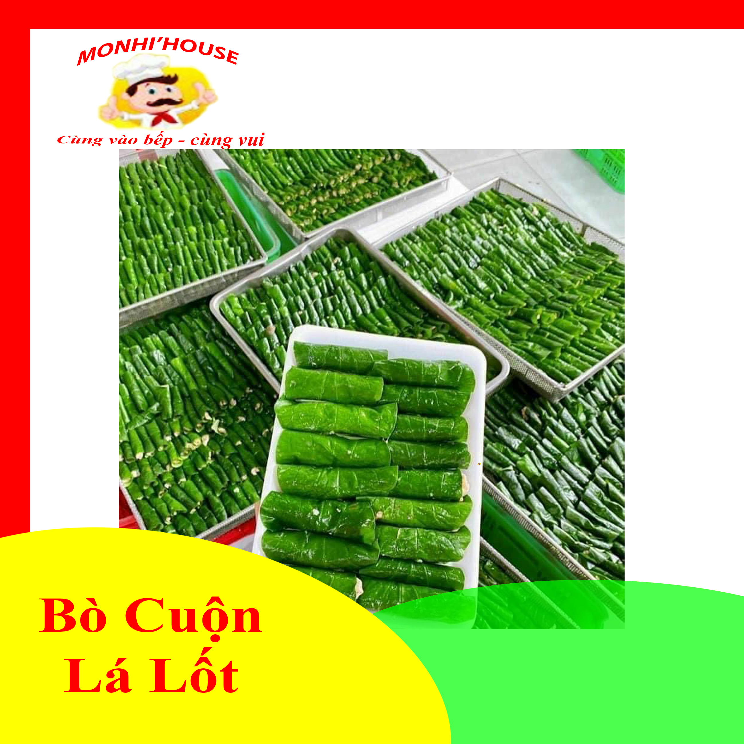 Bò cuộn lá lốt đóng khay thơm, ngon