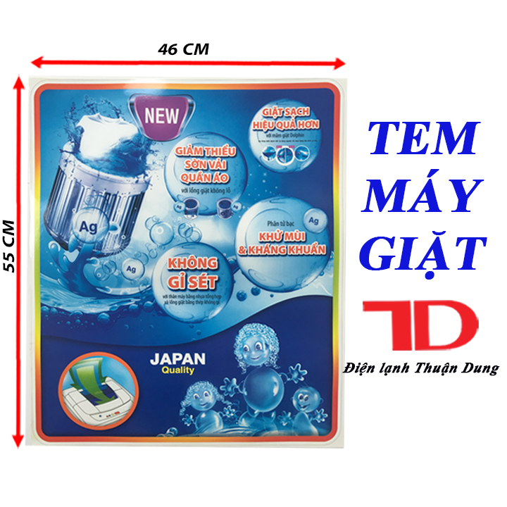 Tem dán máy giặt, Tem máy giặt - Điện Lạnh Thuận Dung