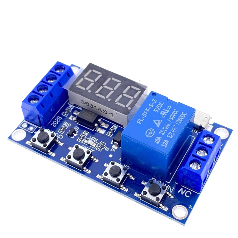 HW-521 Digital Time Delay 1 Way Relay Trigger Cycle Timer Delay Switch Circuit Board Timing Control Module
