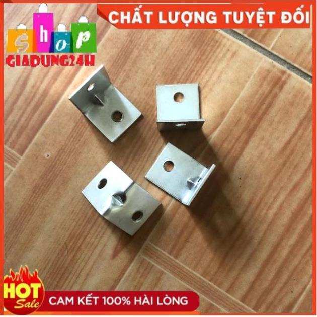 Com bo 10 chiếc ke bắt vít 2 lỗ -ke góc vuông bắn góc kệ size nhỏ 2 lỗ 2*2cm-giadung24h
