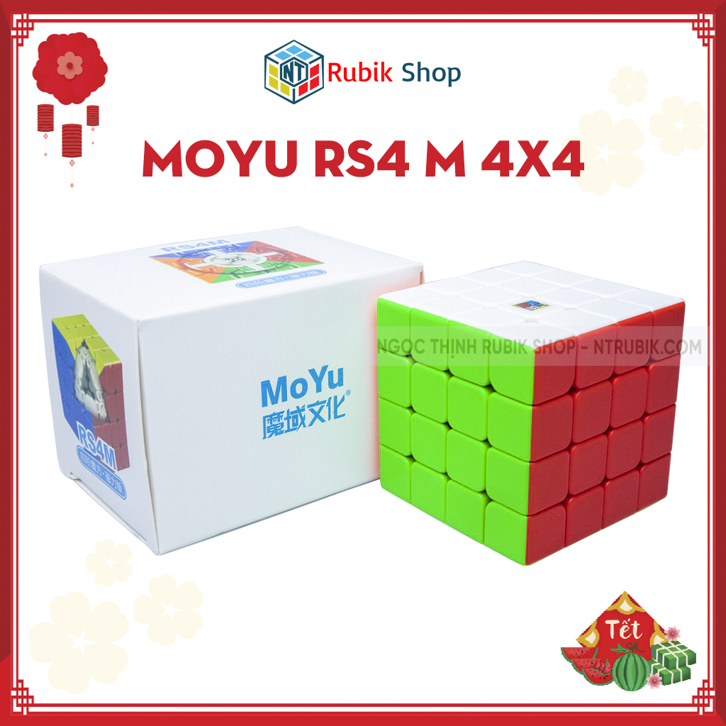 Rubik 4x4x4 MOYU RS4 M 4x4 2020 stickerless Có nam châm