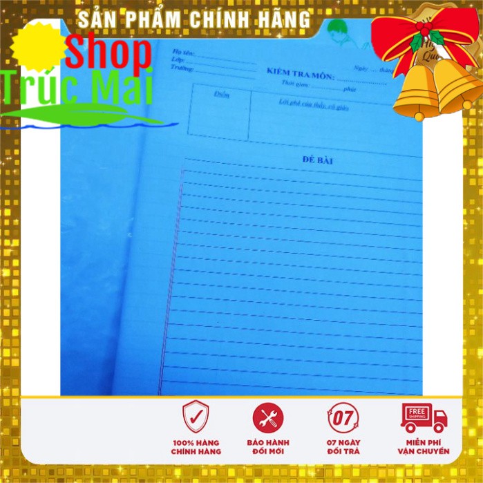 Giấy kiểm tra kẻ ngang ô ly dành cho THCS THPT Tiểu Học
