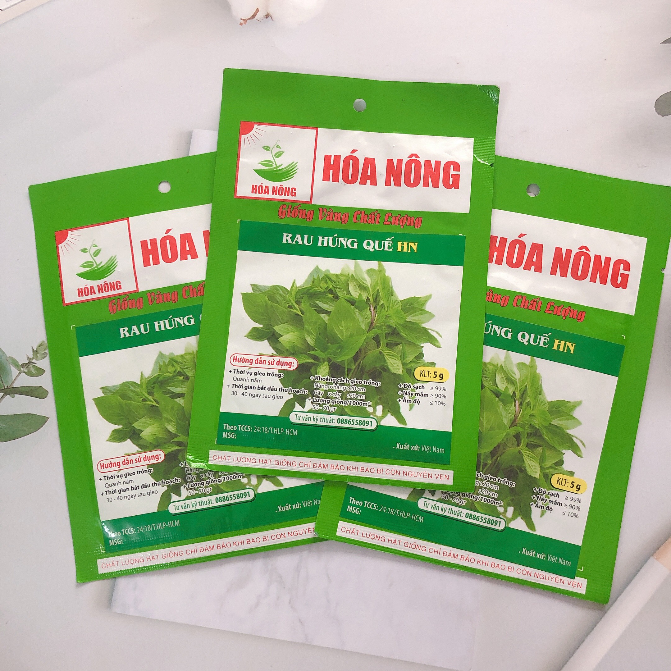[HCM]Hạt giống rau húng quế HN gói 5gr