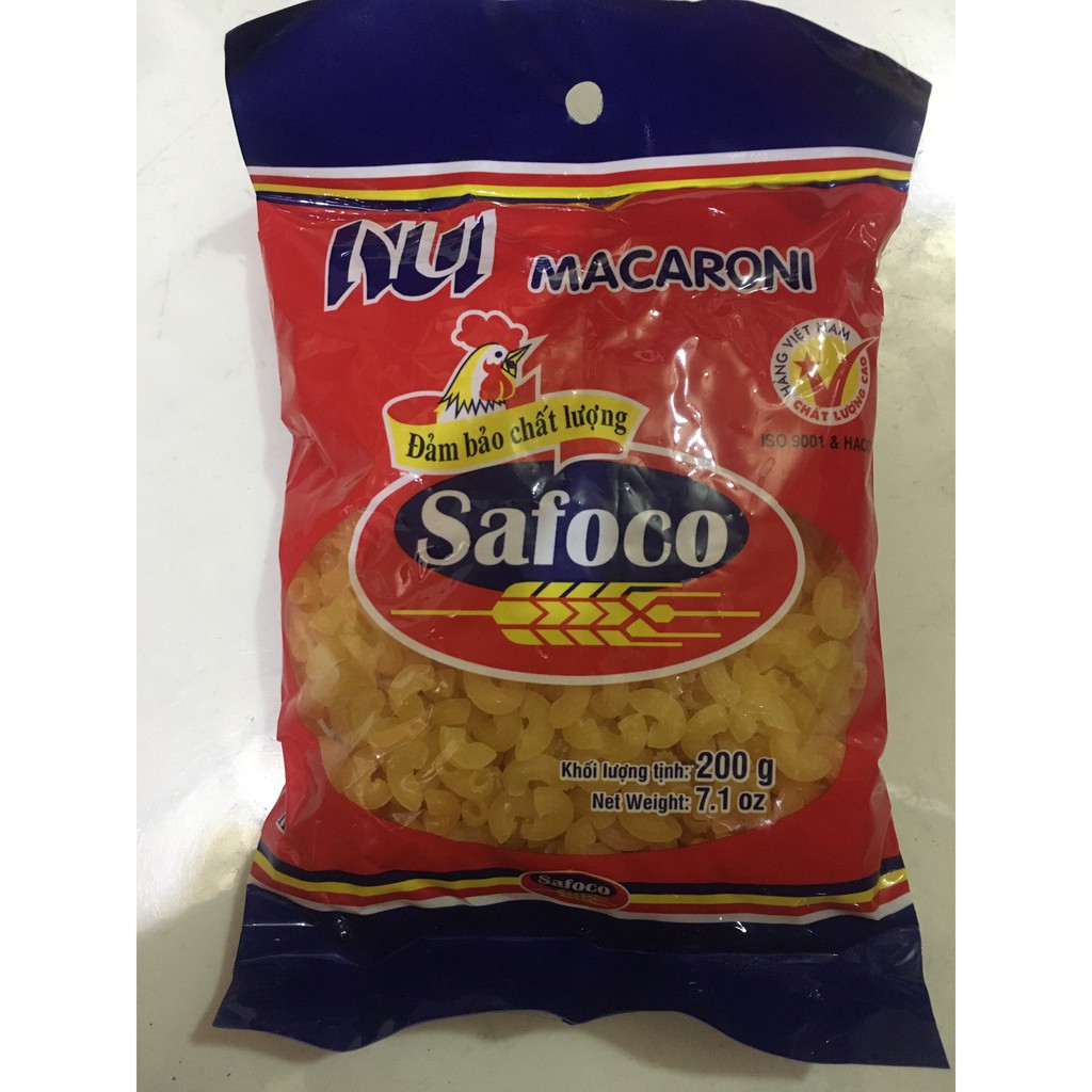 Nui Ốc Nhỏ (Nui Sò Nui Chữ C) Macaroni Safoco GóI 200G