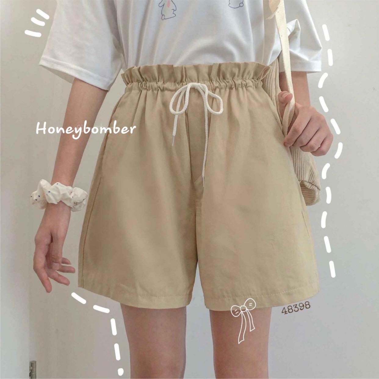 Quần kaki đùi trơn Rút cá tính