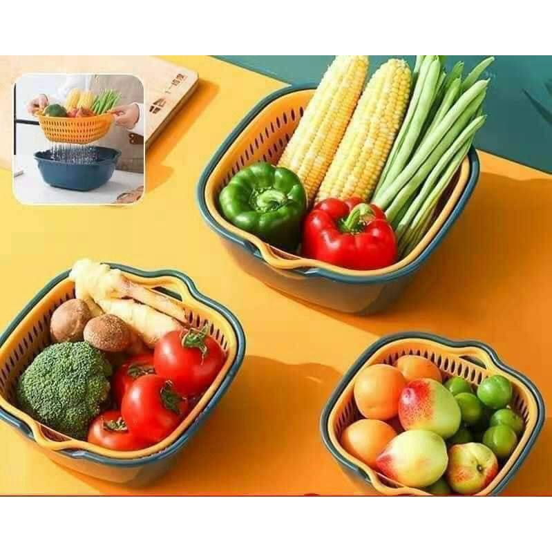 Combo Bộ Rổ Nhựa 6 Món Kèm Chậu ecco