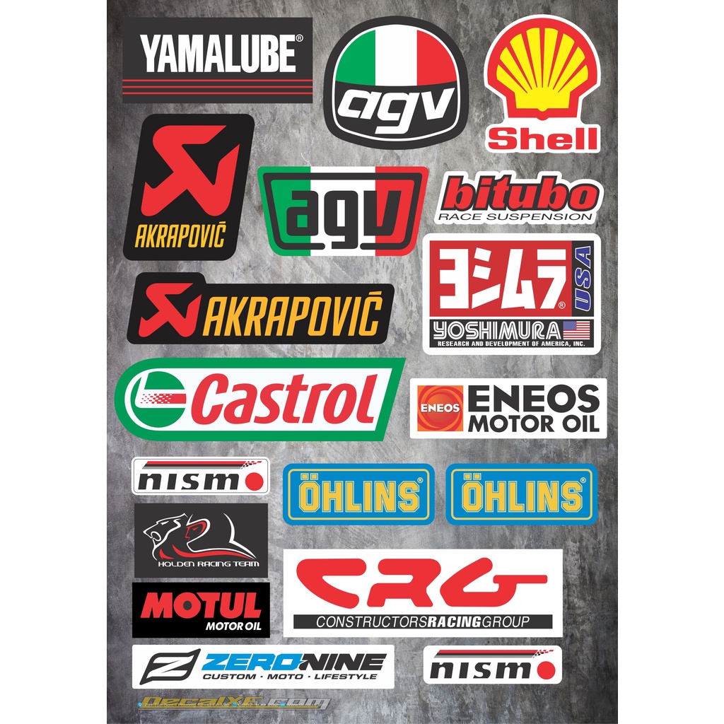 Combo sticker chất liệu chống nước không trùng hình dán decal tem xe logo , dán nón bảo hiểm , điện thoại