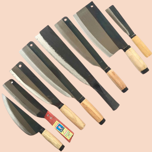 Bộ dao nhà bếp 8 con, dao tông cán sắt CS005