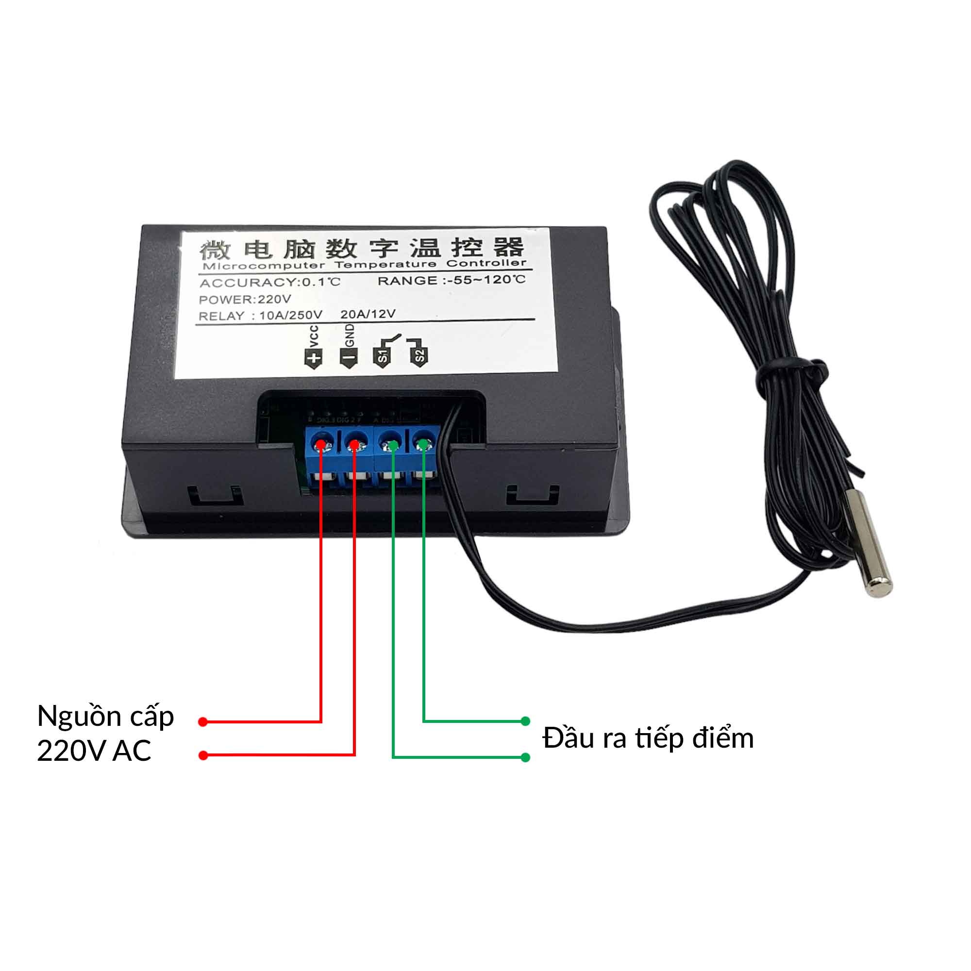Bộ khống chế nhiệt độ W3230 AC110~220V