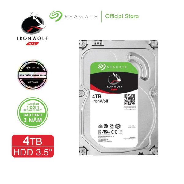 Ổ cứng HDD 3.5 NAS SEAGATE Ironwolf 4TB SATA 5900RPM_ST4000VN008