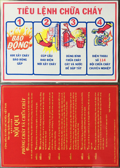 [HCM]Bộ bảng nội quy tiêu lệnh PCCC cho dãy phòng trọ (nội quy và tiêu lệnh) hình thật 100%