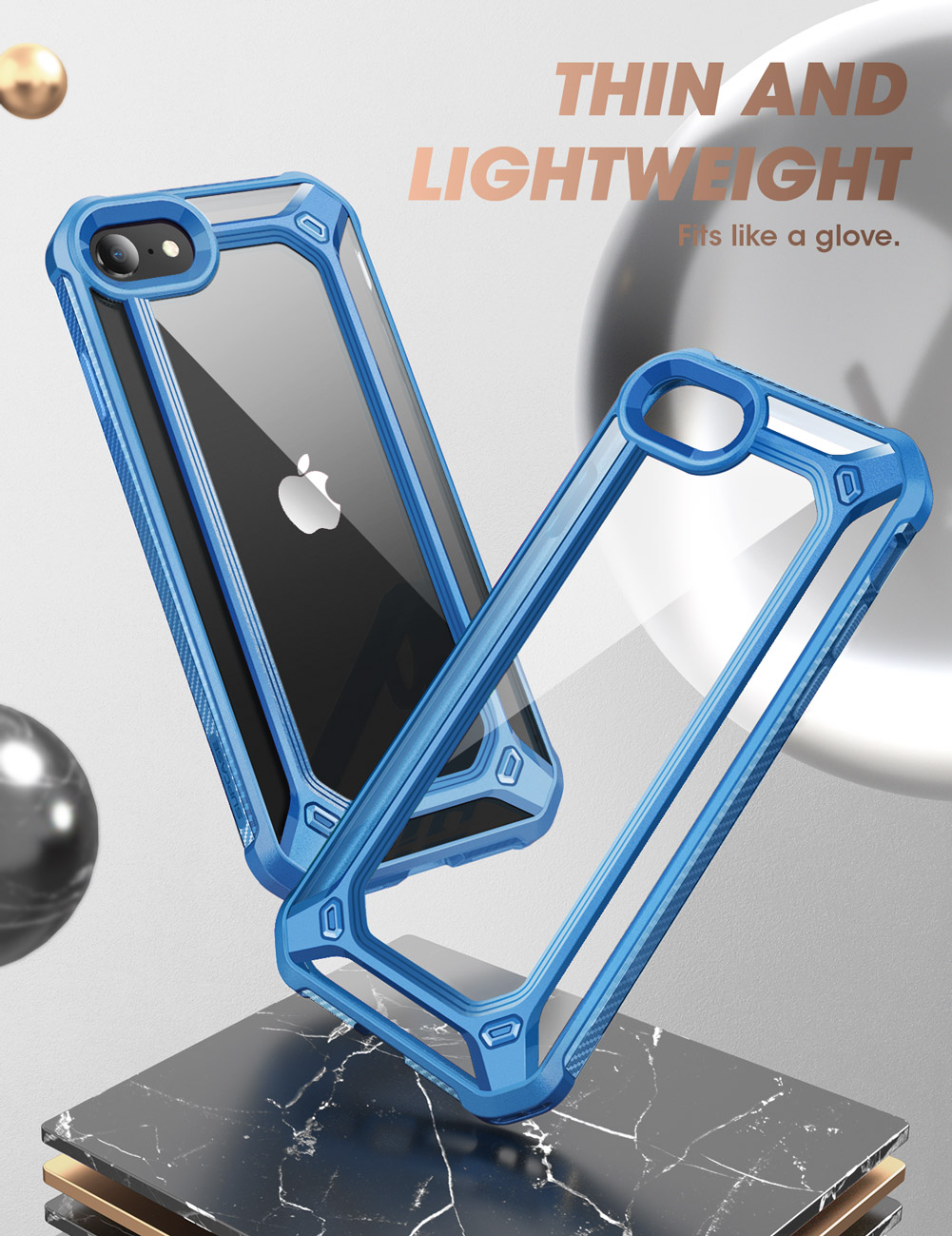 Ốp lưng cho iPhone SE 2022/iPhone SE thế hệ thứ 2 (2020) Vỏ ốp trong suốt bảo vệ lai cao cấp cho iPhone SE 2/ 7/8