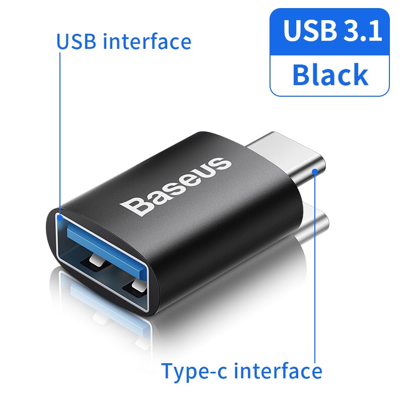 Đầu chuyển adapter USB otg Type A sang USB Type C tốc độ cao Baseus
