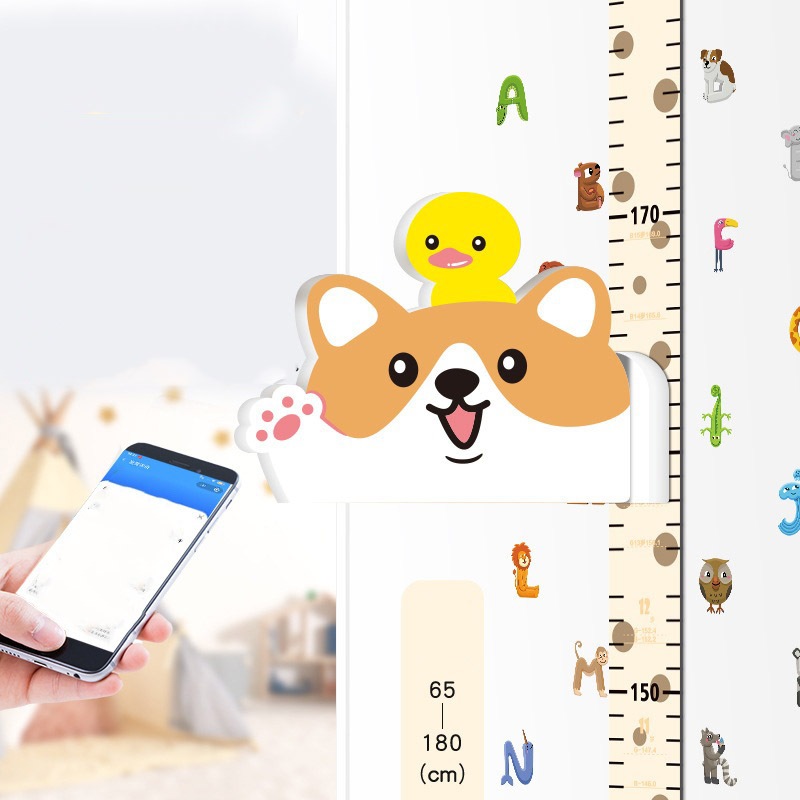 Thước đo chiều cao dán tường cho bé [Tặng kèm sticker trang trí]