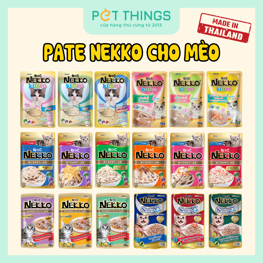 Pate Cho Mèo Nekko Thái Lan 70g