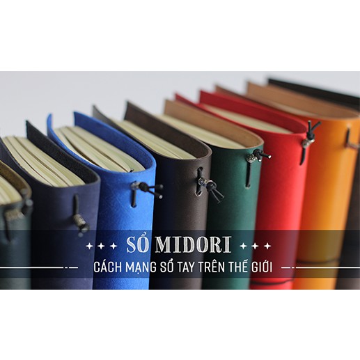 Sổ da midori size regular da thật chọn màu da dành cho b.u.l.l.e.t journal (CHƯA bao gồm ruột)