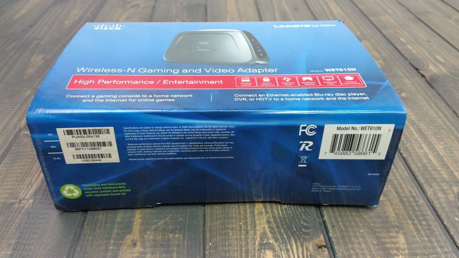 Linksys WET610N Dual-Band Wireless-N Ethernet Bridge